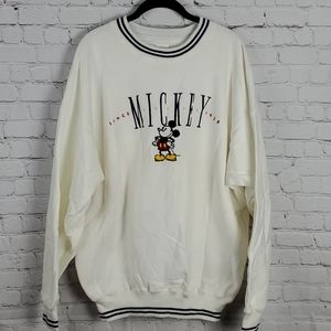 Disney Cream Mickey Mouse Crew Neck Sweater
